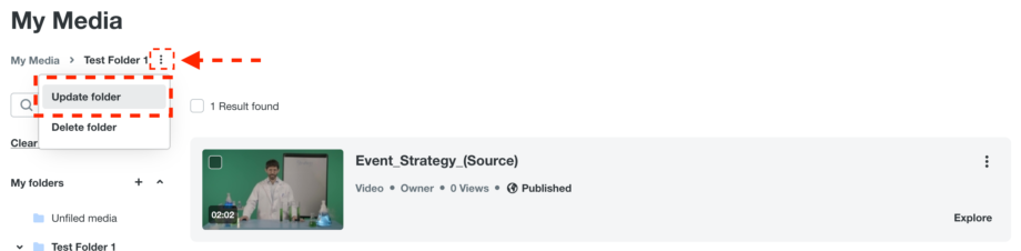 image showing how to update a folder